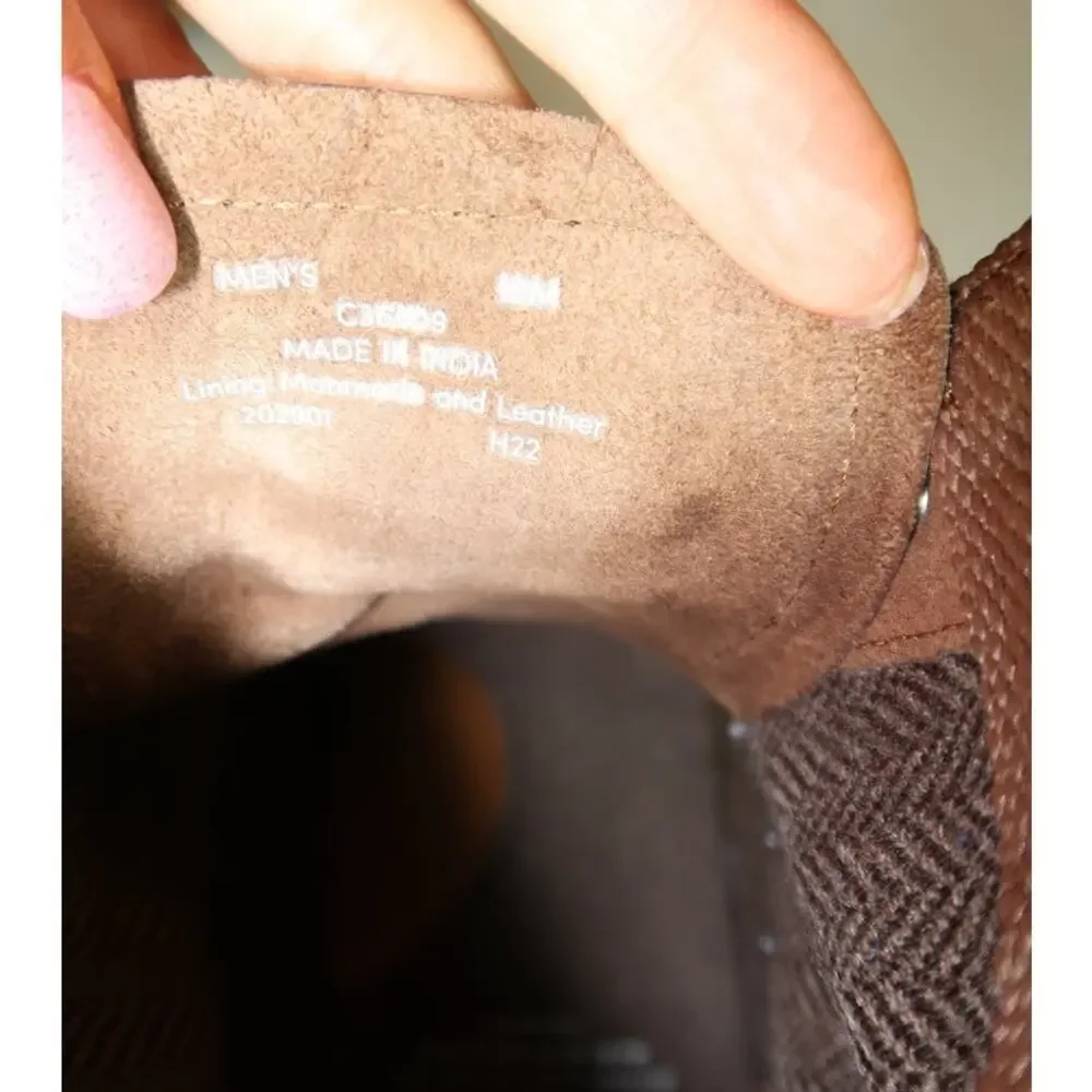 COLE HAAN Mens Brown American Classics Round Toe Block Heel Leather Boots 10
